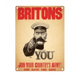 Plaque Britons Wants You 30x40