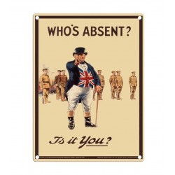 Plaque Who's Absent ? 15X20
