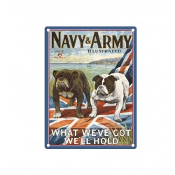 Plaque Navy & Army 15x20